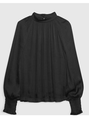 GAP Draped Pleated Satin Blouse